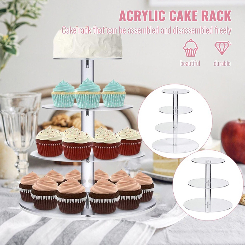 Cupcake Stand Tier - 1 Stück 3/4/5 Etagen Acryl Runde