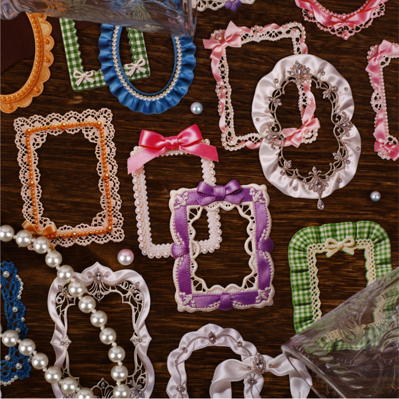 Papercraft Supply Ribbon - 8 Blatt Vintage-Bandrand-Schleifen-Hartkartonaufkleber für Journal, Scrapbooking,