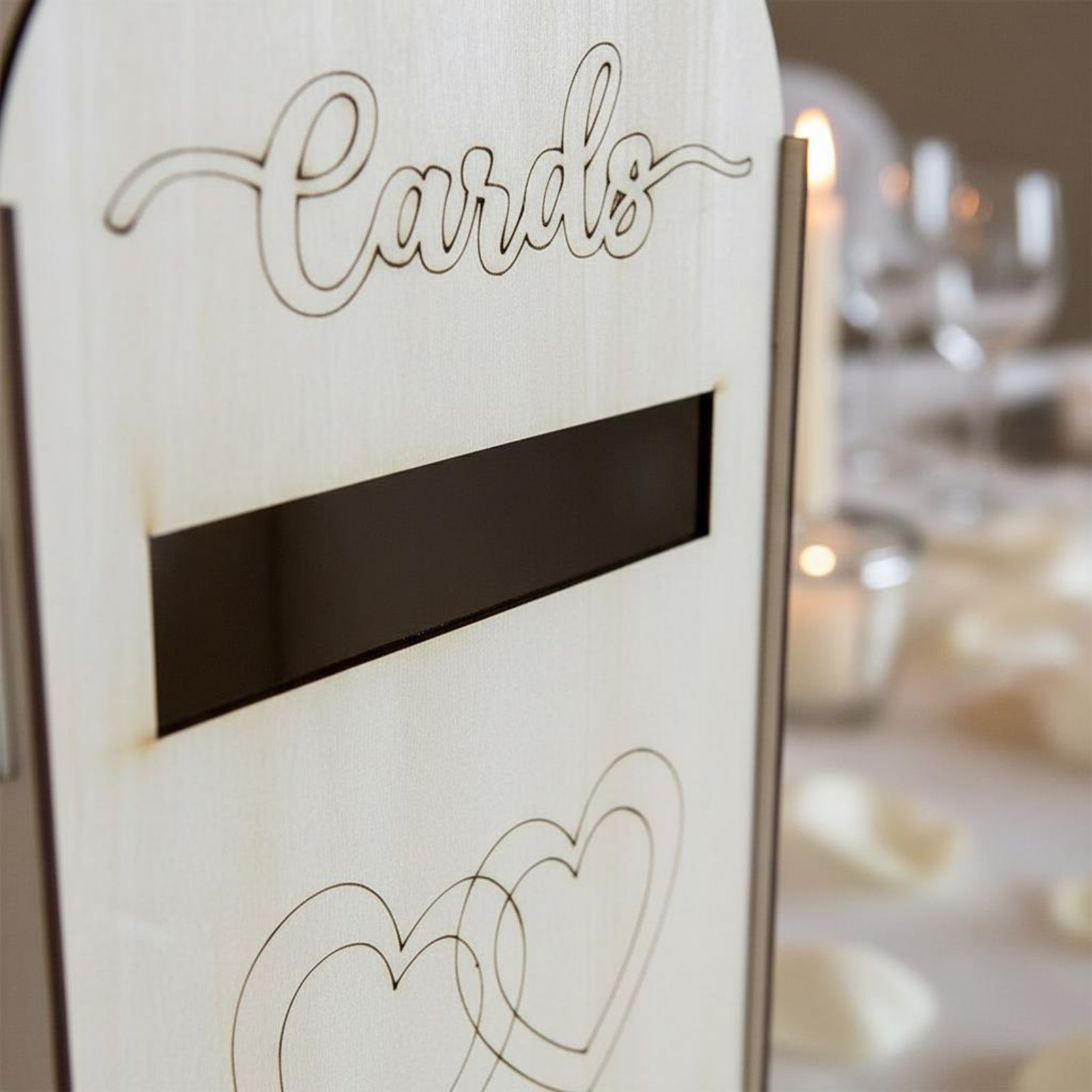 Event Party Box - Hölzerne Hochzeitskarten-Box mit Laserschnitt-Design, Hochzeitskarten-Box, Event-Dekoration,
