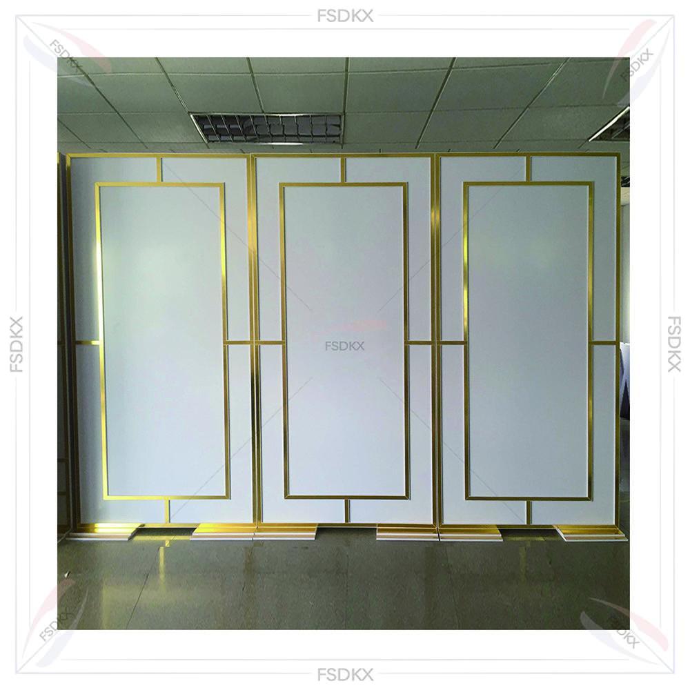 Event Party Supply Rental - Glänzende Gold-Partydekoration PVC-Fenster- und Türhintergrund-Ständer für