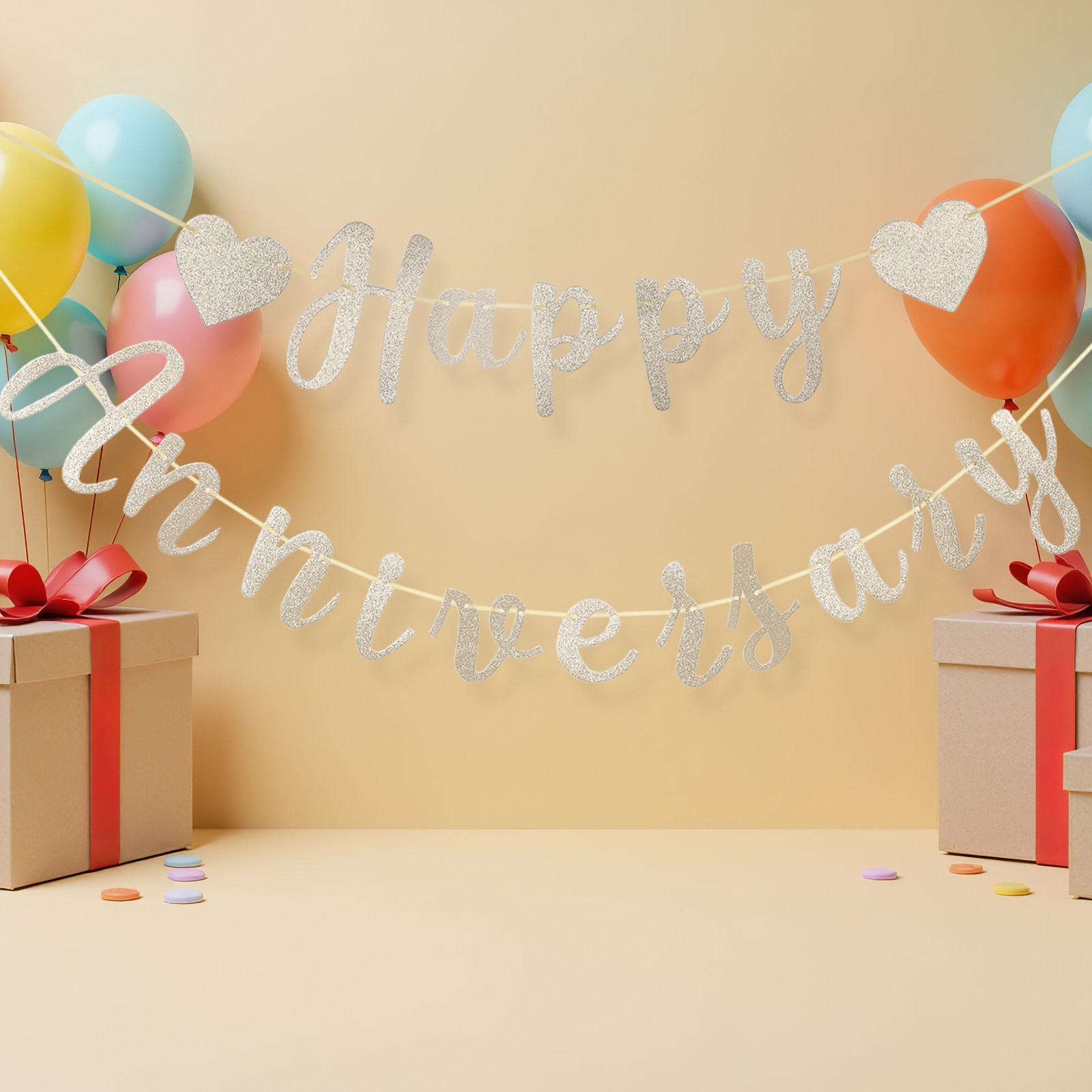 Alles Gute zum Hochzeitstag-Ba – Party Banner Gold Bewertung und Preis