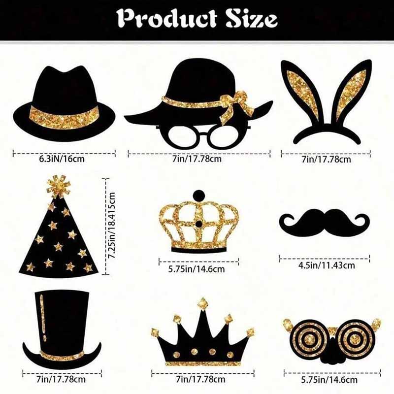 23-teiliges Set schwarze und g – Photo Booth Frame Bewertung und Preis