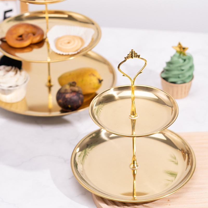 Gold-Silber 2/3-stöckiger Kuch – Cupcake Stand Tier Bewertung und Preis