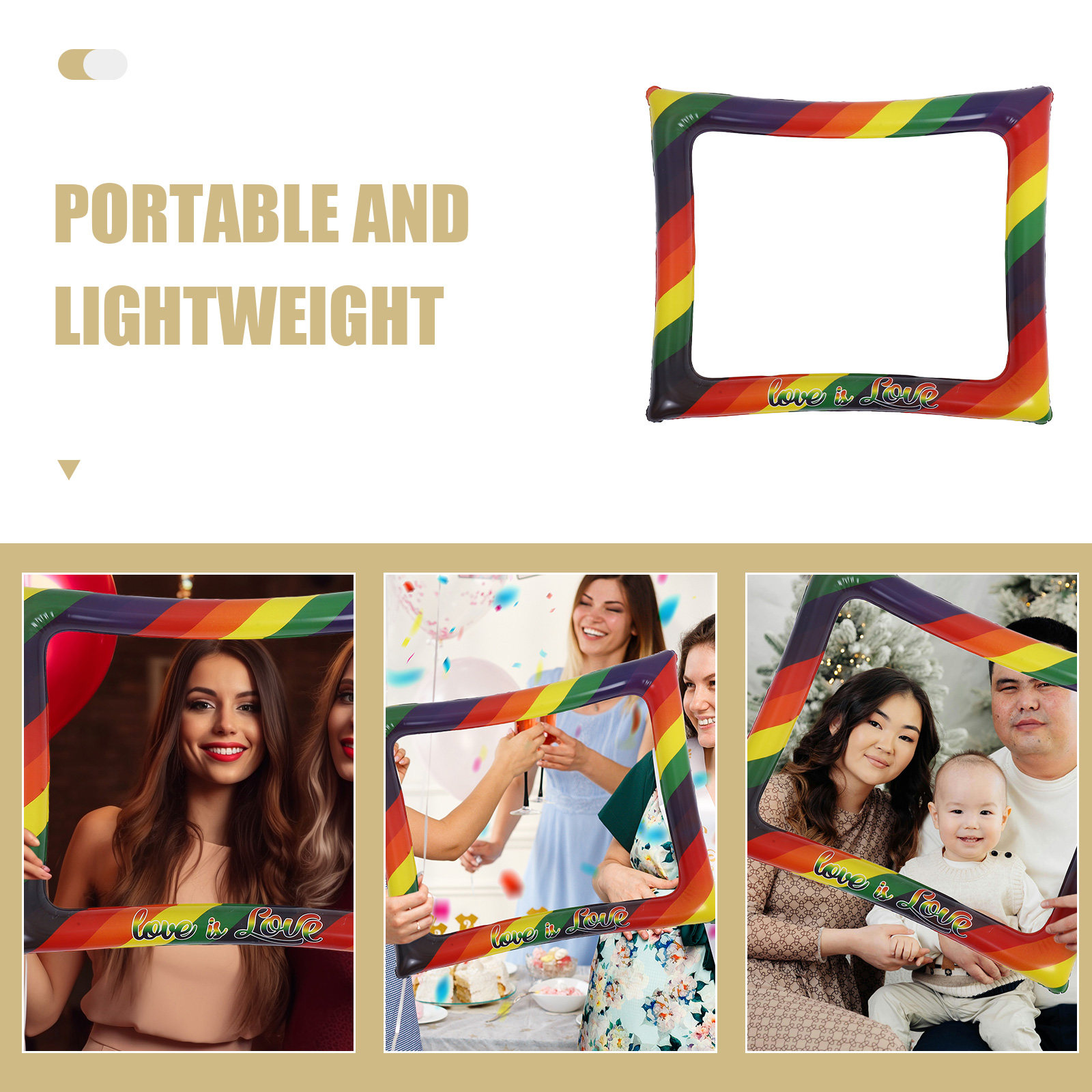 Regenbogenfarbener aufblasbare – Photo Booth Frame Bewertung und Preis