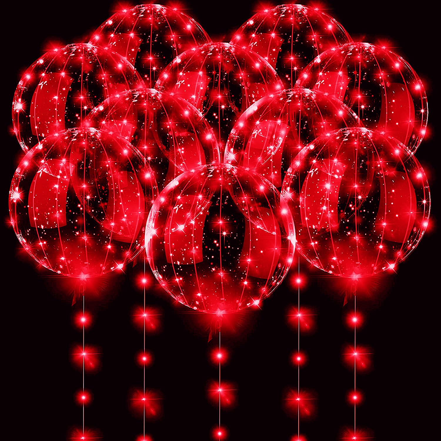 3er-Set rote LED-Leucht-Bobo-B – Led Balloon Light Bewertung und Preis