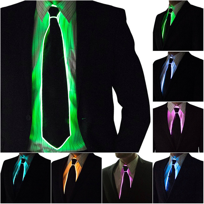 Männer Glowing Tie EL Draht Ne – Event Party Dj Bewertung und Preis