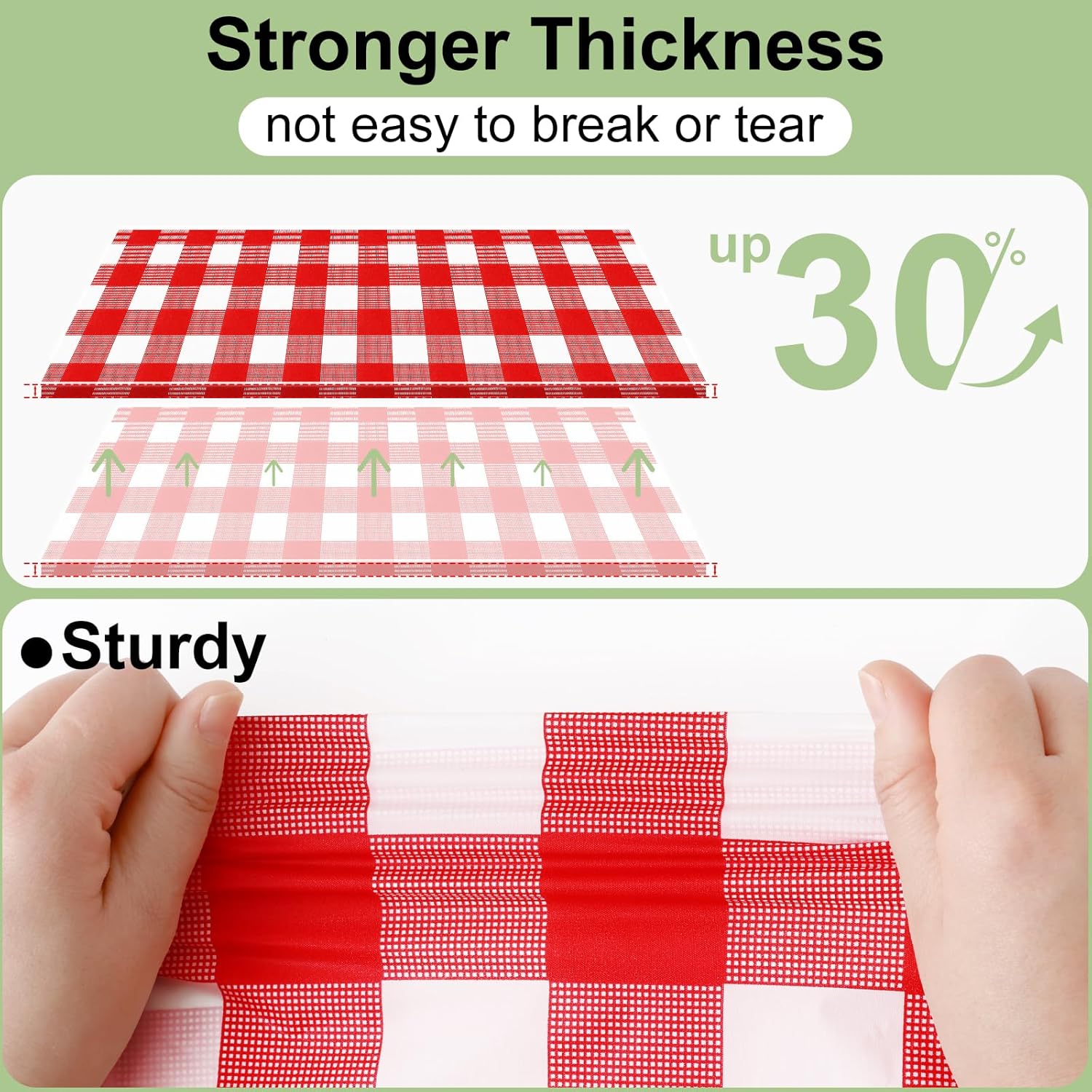 Rechteckige rot-weiß karierte  – Table Cloth Disposable Bewertung und Preis