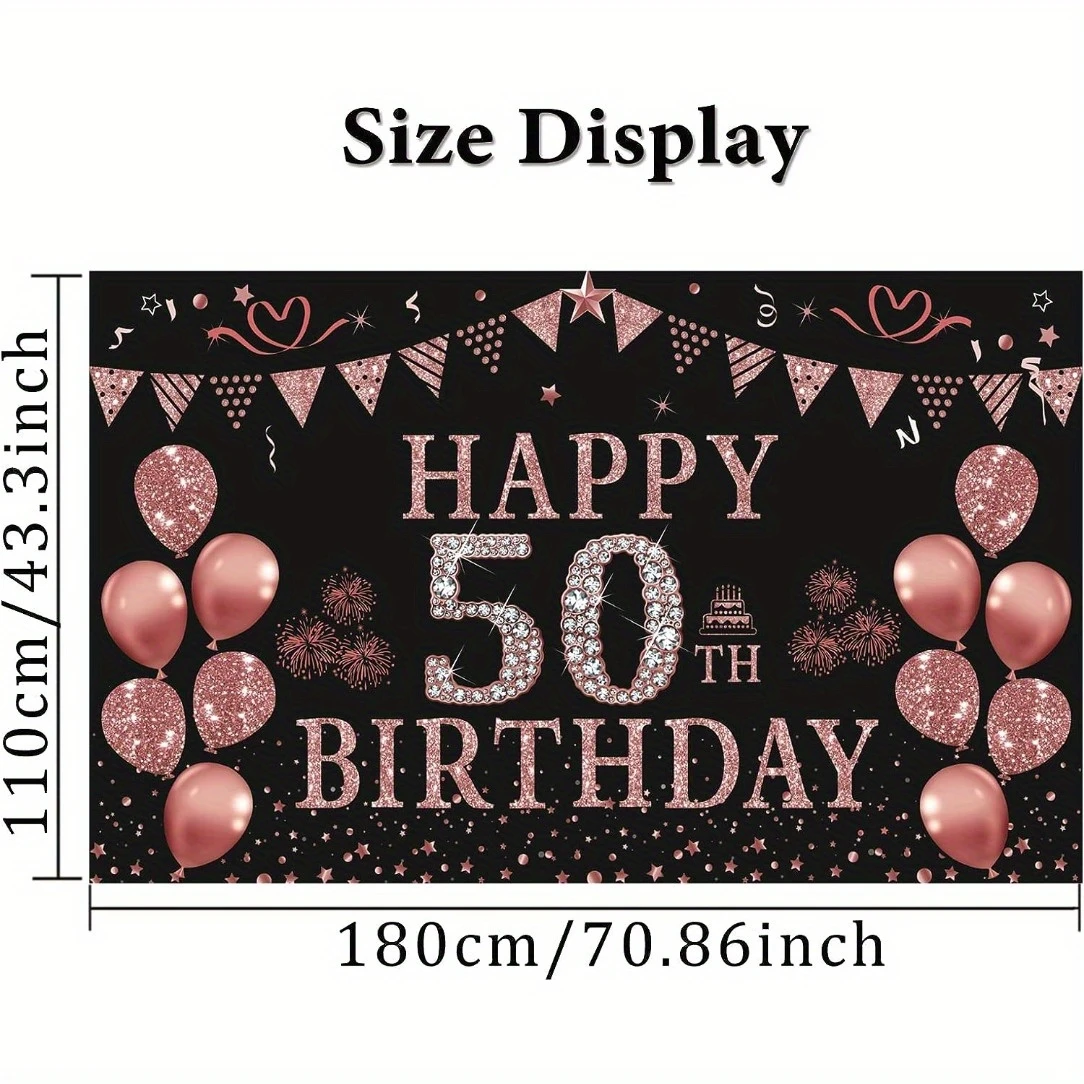 Weibliche 50. Geburtstags deko – Party Banner Gold Bewertung und Preis