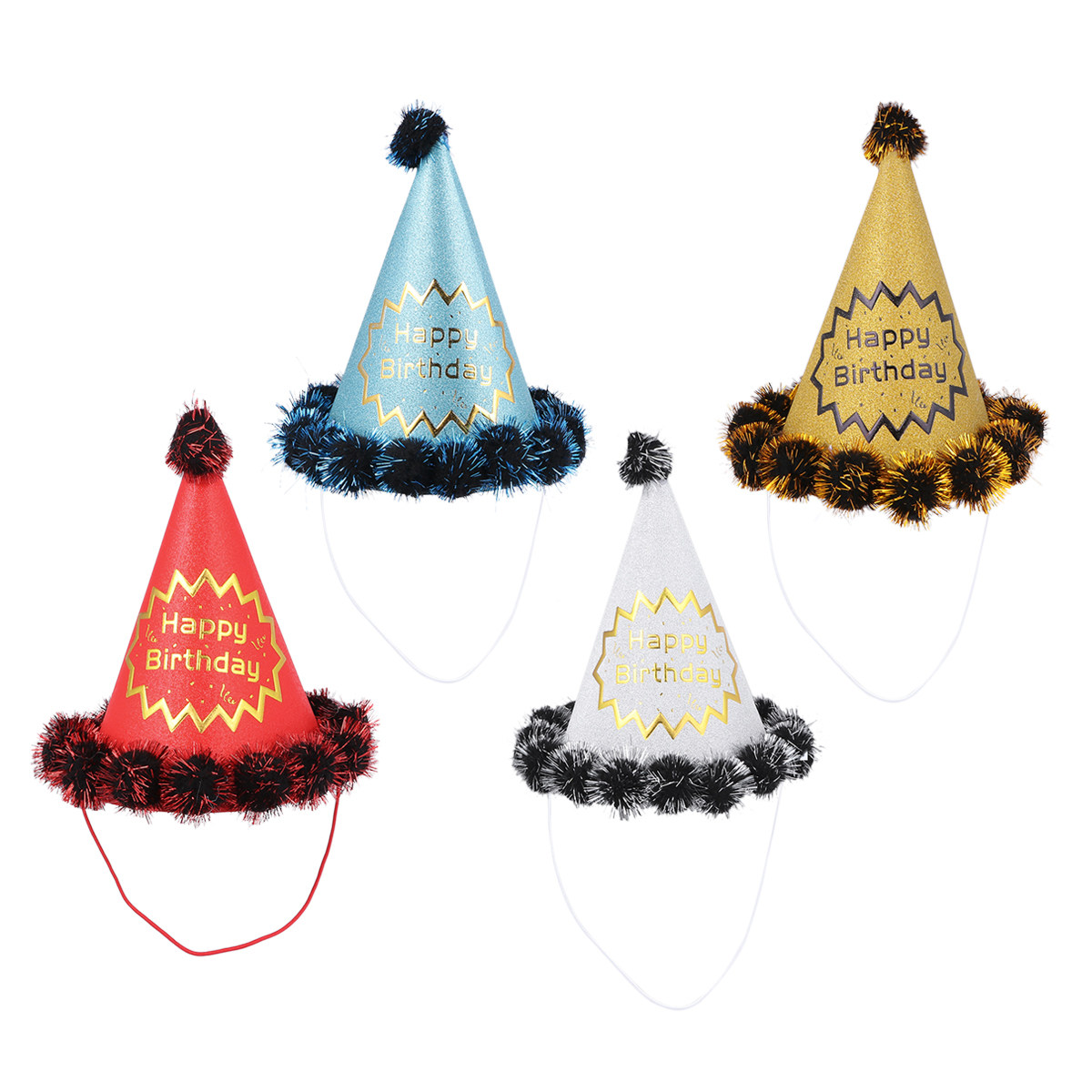 4 Stück Glitzer-Geburtstagshüt – Party Hat Cone Bewertung und Preis